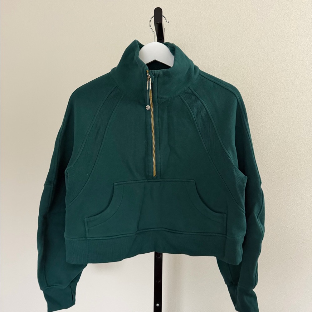 Lululemon Scuba Oversized Half-Zip emerald green Sweater